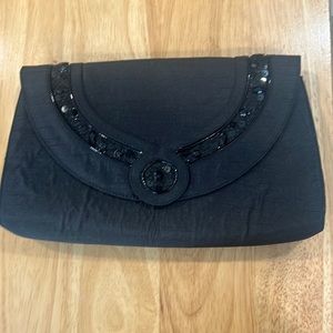 J. Renee new without tags sequin black clutch with shoulder strap excellent